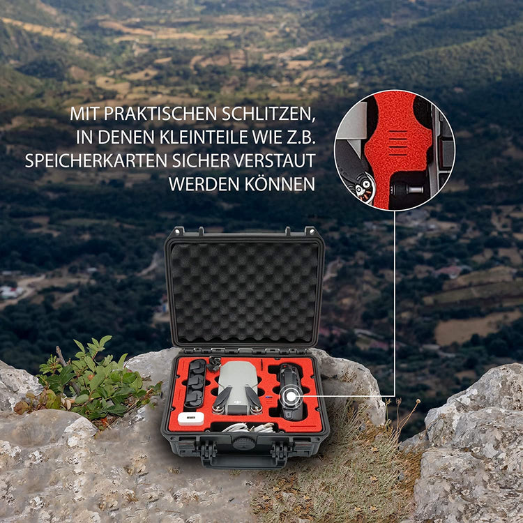 MC-CASES® Kompakt Koffer für DJI Mini 2 und Zubehör – Für Flymore Kombo