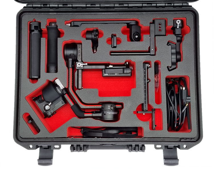 MC-CASES ® Transportkoffer speziell passend für DJI Ronin RS2 Pro Combo - Mit ausblanancierten Achsen- Wasserdicht -