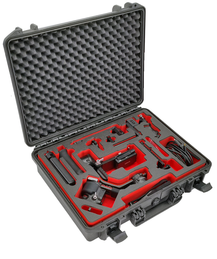 MC-CASES ® Transportkoffer speziell passend für DJI Ronin RS2 Pro Combo - Mit ausblanancierten Achsen- Wasserdicht -