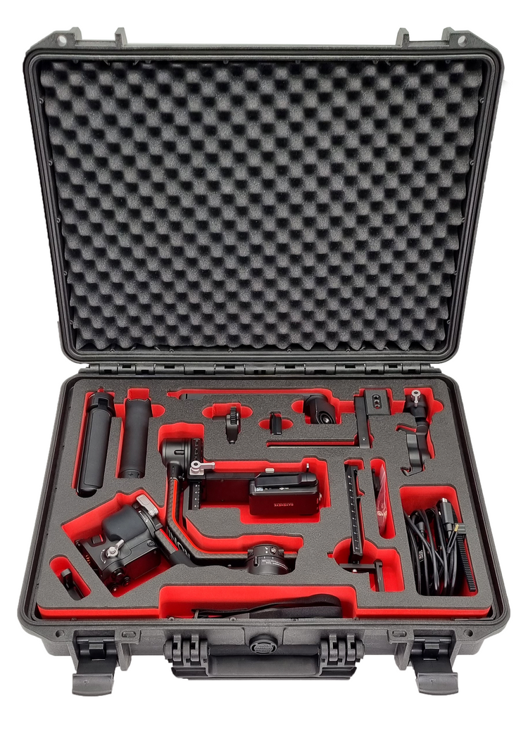 MC-CASES ® Transportkoffer speziell passend für DJI Ronin RS2 Pro Combo - Mit ausblanancierten Achsen- Wasserdicht -