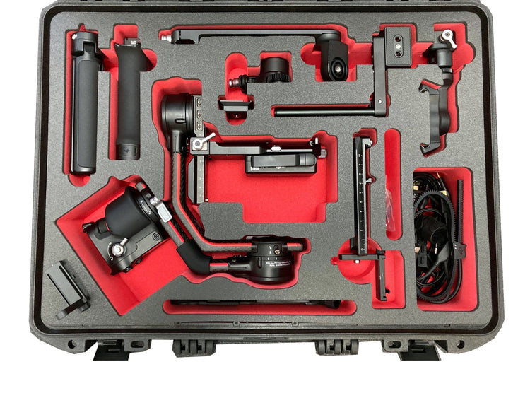 MC-CASES ® Transportkoffer speziell passend für DJI Ronin RS2 Pro Combo - Mit ausblanancierten Achsen- Wasserdicht -