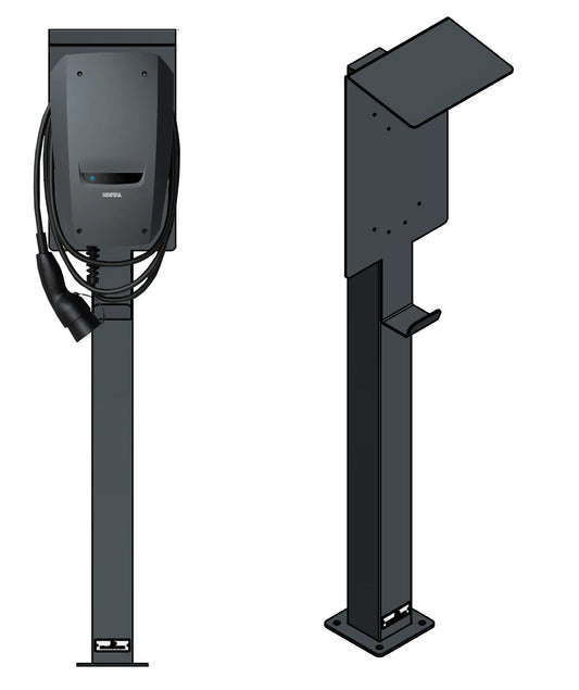 Ladesäule passend für Kostal Enector Wallbox mit Dach | Ständer | Standfuß | Stele